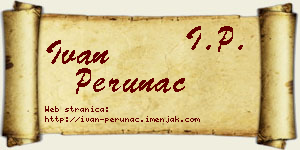 Ivan Perunac vizit kartica